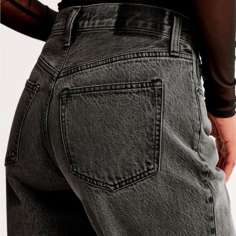 Abercrombie & Fitch Dark Gray High Waisted Loose Jeans